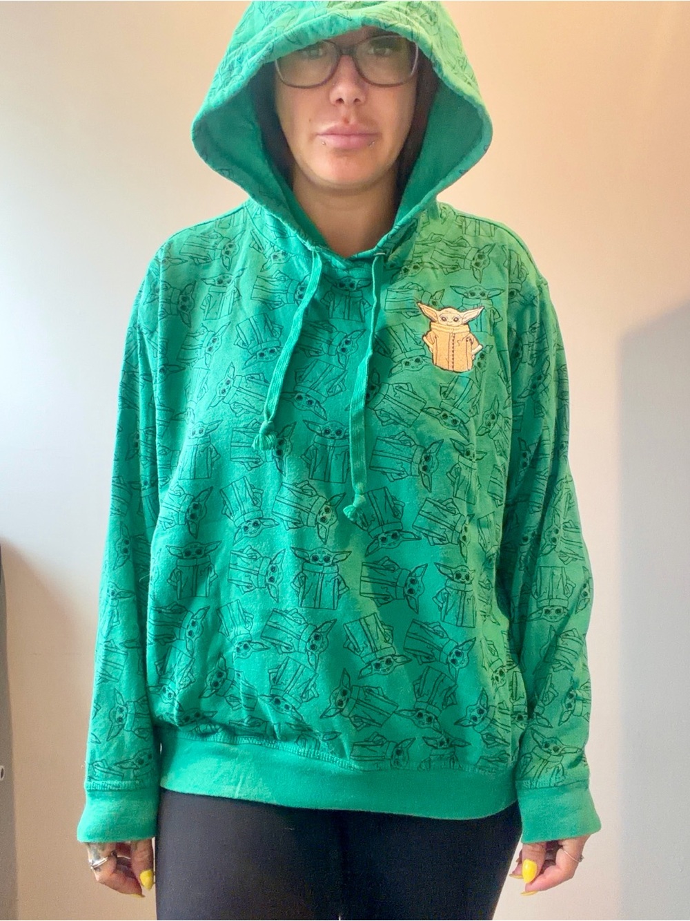 Star Wars 3XL Kids Green Baby Yoda Hoodie Sweatshirt with Hood‎ Children Unisex